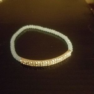Cookie Lee 3-row crystal stretch bracelet
